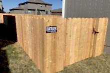 4' tall solid cedar privacy fence with 1x6x4 pickets