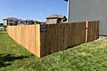4' tall solid cedar privacy fence with 1x6x4 pickets
