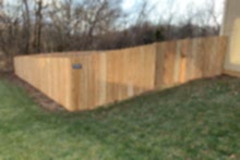 4' tall solid cedar privacy fence with 1x6x4 pickets