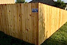 5' tall solid cedar privacy fence with 1x6x5 pickets