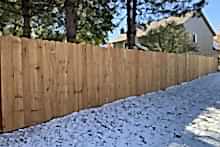 5' tall solid cedar privacy fence with 1x6x5 pickets and Berkley posts