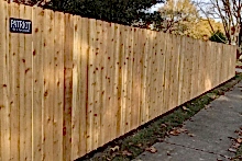 6' tall solid cedar privacy fence with 1x6x6 pickets