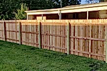 Homeowner's view of 6' tall solid cedar privacy with 1x4x6 pickets