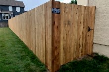 6' tall solid cedar privacy fence with 1x4x6 pickets