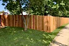 6' tall solid cedar privacy fence with 1x6x6 pickets