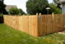6' tall cedar shadow box fence with Berkley posts