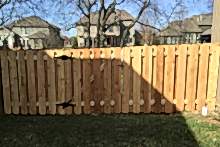 4' tall cedar shadow box fence