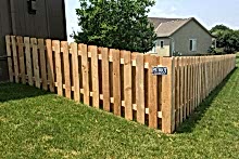 4' tall cedar shadow box fence
