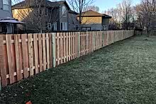Homeowner's view of 4' tall cedar shadow box fence