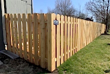 5' tall cedar shadow box fence