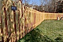 5' tall cedar shadow box fence