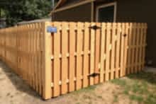 5' tall cedar shadow box fence