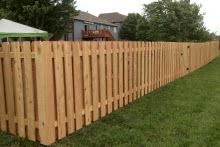 4' tall cedar shadow box fence