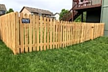 4' tall spaced cedar picket fence with 1x4x4 pickets