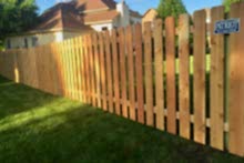 4' tall spaced cedar picket fence with 1x6x4 pickets