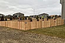 4' tall spaced cedar picket fence with 1x6x4 pickets