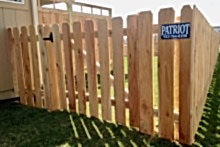 4' tall spaced cedar picket fence with 1x6x4 pickets