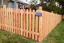 4' tall spaced cedar picket fence with 1x6x4 pickets and Berkley posts