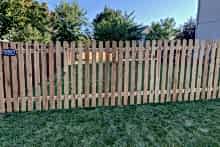 5' tall spaced cedar picket fence with 1x4x5 pickets