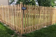 5' tall spaced cedar picket fence with 1x4x5 pickets and Berkley posts